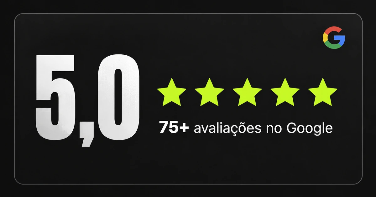 Nota 5,0 com mais de 75 avaliações no perfil do Google de Rafa Wainberg
