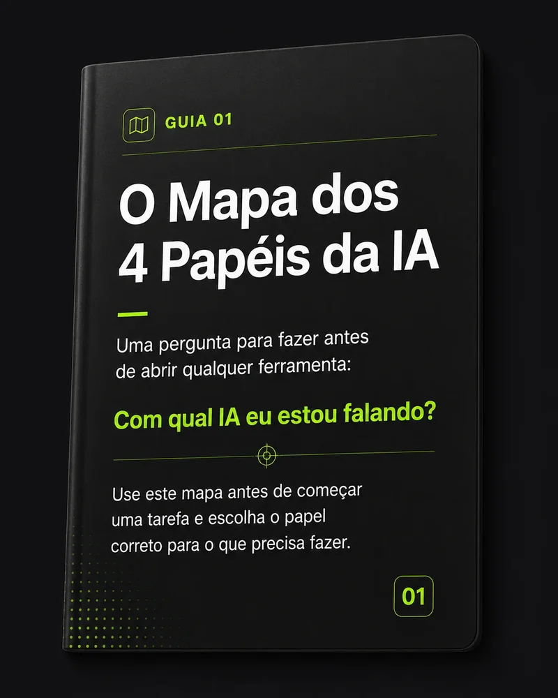 Capa do guia O Mapa dos 4 Papéis da IA